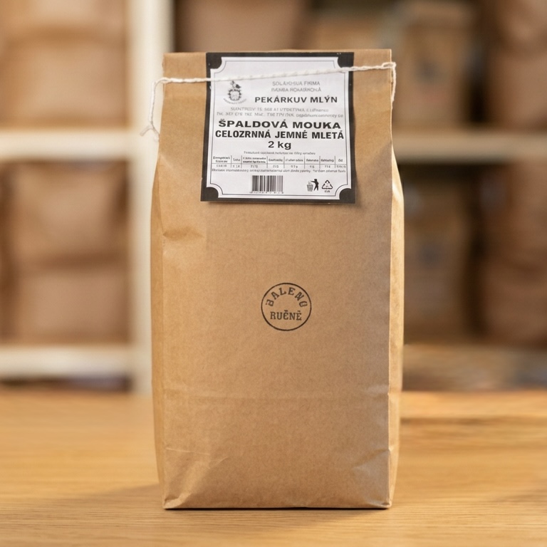 Balení Špaldová mouka celozrnná jemná